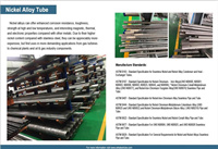 Nickel Alloy Tube Catalog