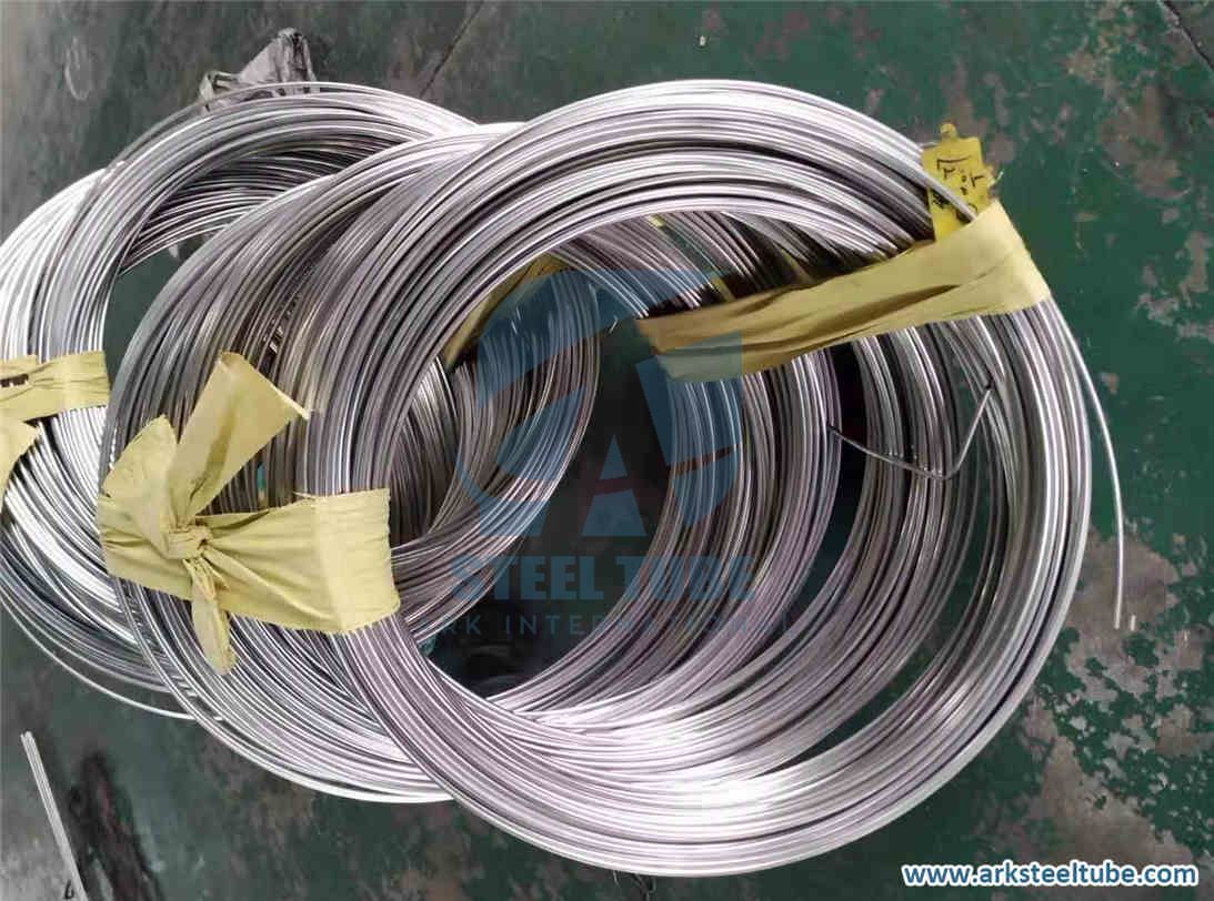 TP304 304L 316 316L Coiled Tubing Bright Annealed Hydraulic Tubing Control Line